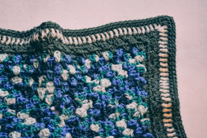 Sage Green & Blue Gradient Rectangular Cat Mat