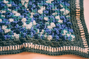 Sage Green & Blue Gradient Rectangular Cat Mat