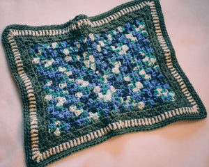 Sage Green & Blue Gradient Rectangular Cat Mat