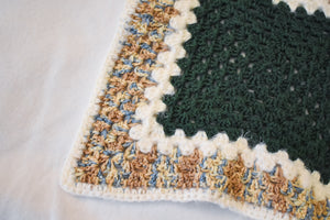 Hunter Green & Soft Tan-Blue Gradient Cat Mat