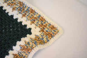 Hunter Green & Soft Tan-Blue Gradient Cat Mat