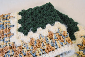 Hunter Green & Soft Tan-Blue Gradient Cat Mat