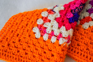 Orange & Flamingo Pink Cat Mat