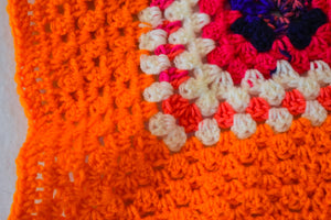 Orange & Flamingo Pink Cat Mat