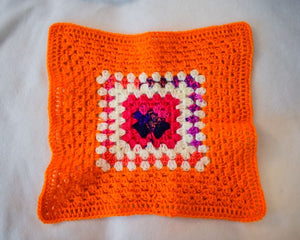 Orange & Flamingo Pink Cat Mat