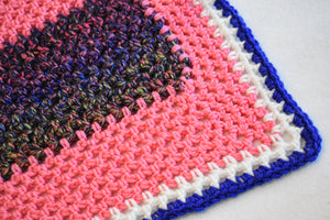 Peachy Pink & Indigo Cat Mat