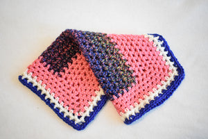 Peachy Pink & Indigo Cat Mat