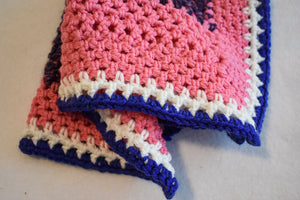 Peachy Pink & Indigo Cat Mat