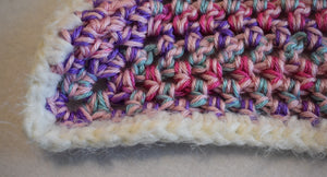 Petal Pink & Rainbow Fuzzy Cat Mat