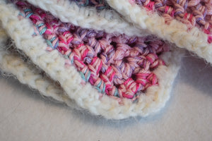 Petal Pink & Rainbow Fuzzy Cat Mat