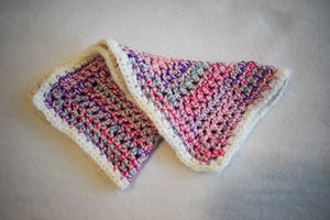 Petal Pink & Rainbow Fuzzy Cat Mat