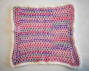 Petal Pink & Rainbow Fuzzy Cat Mat