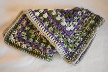 Load image into Gallery viewer, Purple &amp; Mossy Green Crochet Cat Mat
