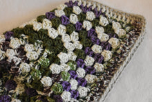 Load image into Gallery viewer, Purple &amp; Mossy Green Crochet Cat Mat
