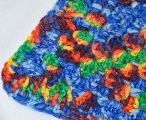Rainbow Crochet Cat Mat Pet Blanket