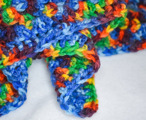 Rainbow Crochet Cat Mat Pet Blanket