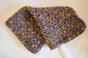 Rich Jewel Tone Rainbow Crochet Cat Mat
