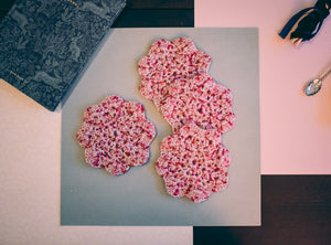 Rosy Pink Floral-Inspired Coasters (Set of 4)