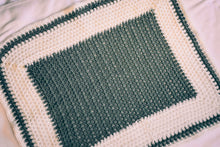 Load image into Gallery viewer, Sage and Soft White Baby Blanket
