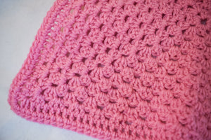 Pink Crochet Cat Mat