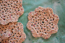Load image into Gallery viewer, Speckled Cream Crochet Coasters (Set of 4) - Square OR Floral
