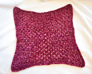 Velvet Burgundy Crochet Cat Mat