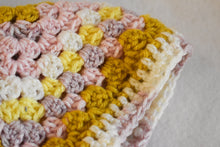 Load image into Gallery viewer, Pink &amp; Goldenrod Crochet Cat Mat
