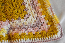 Load image into Gallery viewer, Pink &amp; Goldenrod Crochet Cat Mat
