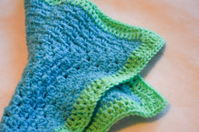Load image into Gallery viewer, Periwinkle Blue &amp; Bright Green Cat Mat
