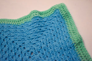 Periwinkle Blue & Bright Green Cat Mat