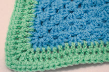 Load image into Gallery viewer, Periwinkle Blue &amp; Bright Green Cat Mat
