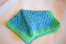 Load image into Gallery viewer, Periwinkle Blue &amp; Bright Green Cat Mat
