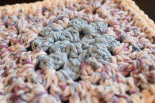 Load image into Gallery viewer, Soft Blue &amp; Purple Granny Square Crochet Coasters Set (Set of 4)
