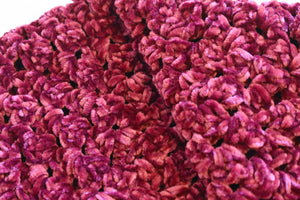 Velvet Burgundy Crochet Cat Mat