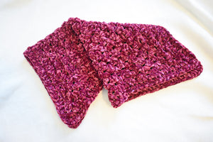 Velvet Burgundy Crochet Cat Mat
